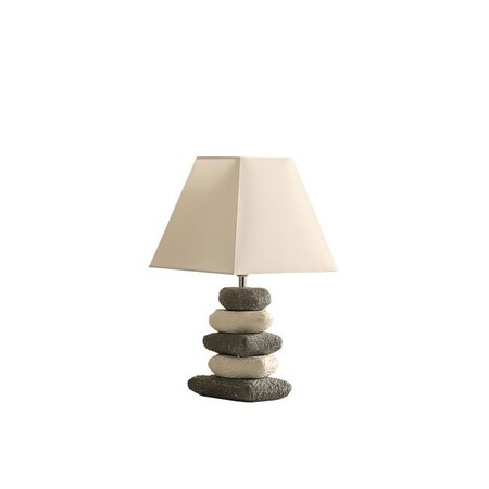 Ore International ORE International HBL2546 17.5 in. Coastal Darya 5 Stacked Pebble Ceramic Table Lamp HBL2546